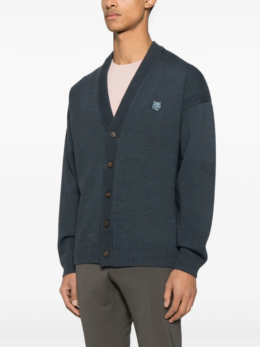 Maison Kitsuné Bold Fox Head-patch cardigan
