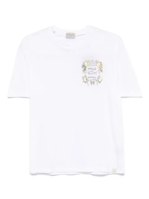 Paul & Shark logo-embroidered T-shirt