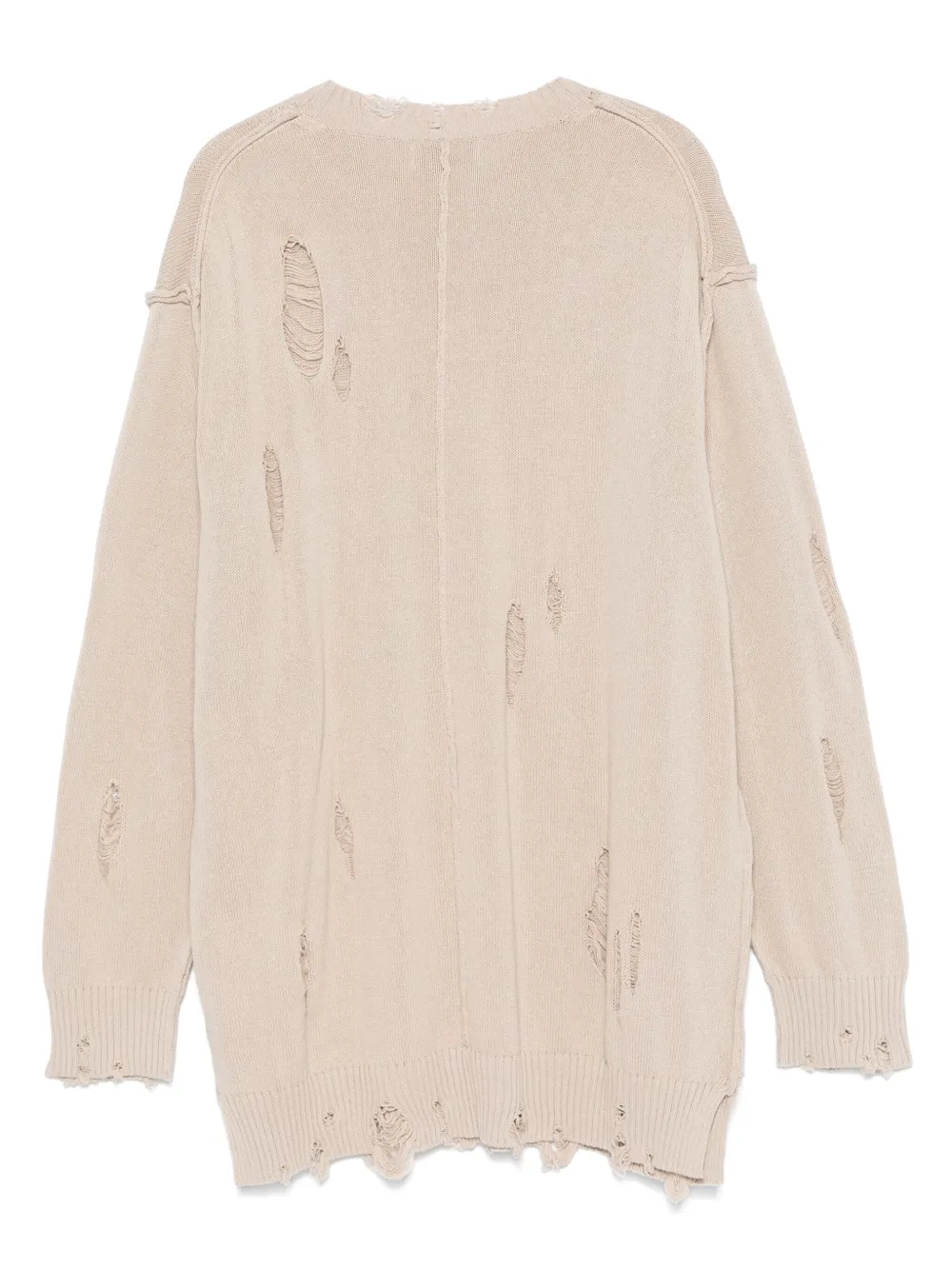 Yohji Yamamoto Gerafelde trui - Beige