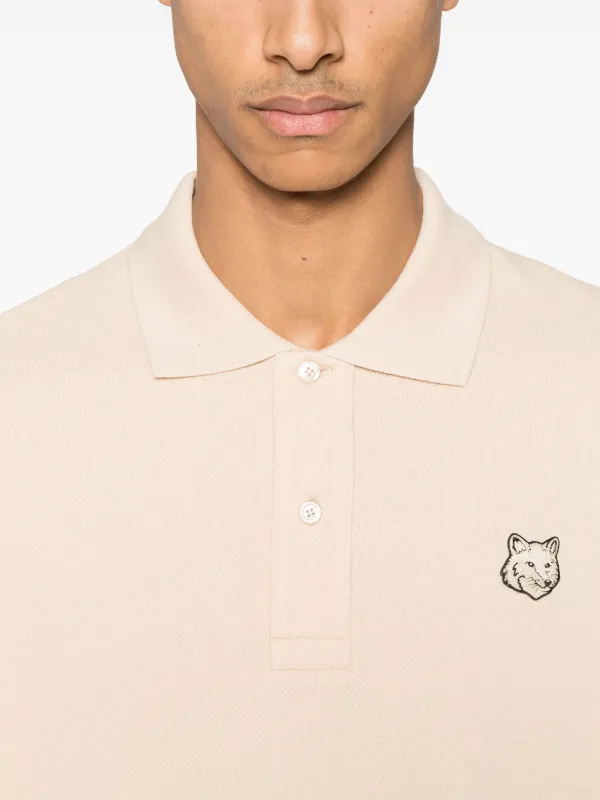 Maison Kitsuné Bold Fox Head-patch Polo Shirt | Neutrals | FARFETCH RO