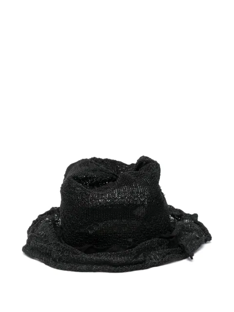 Yohji Yamamoto interwoven fedora hat