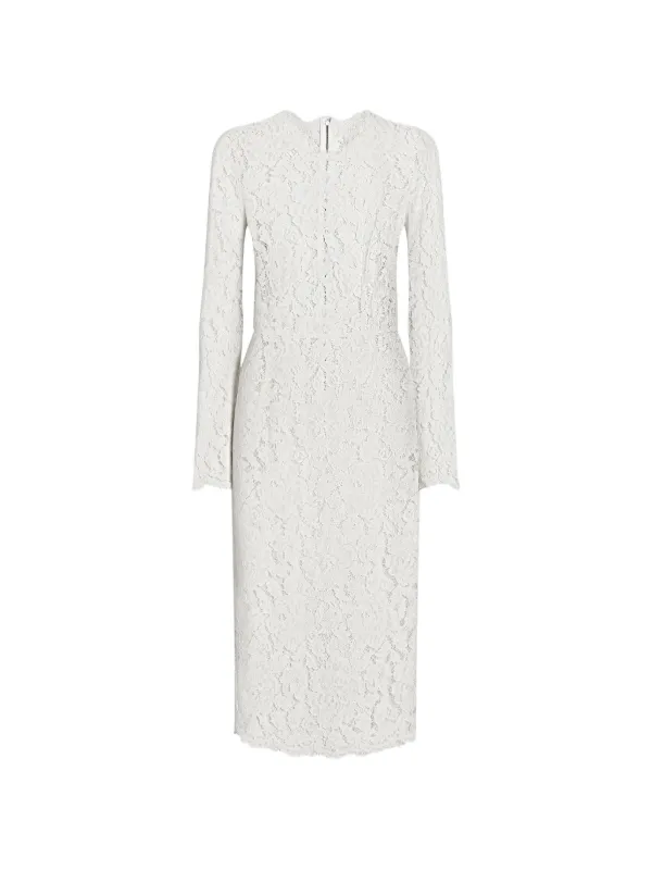 dolce gabbana white lace dress Stormi Webster Dolce & Gabbana Girl Abito White Lace Dress