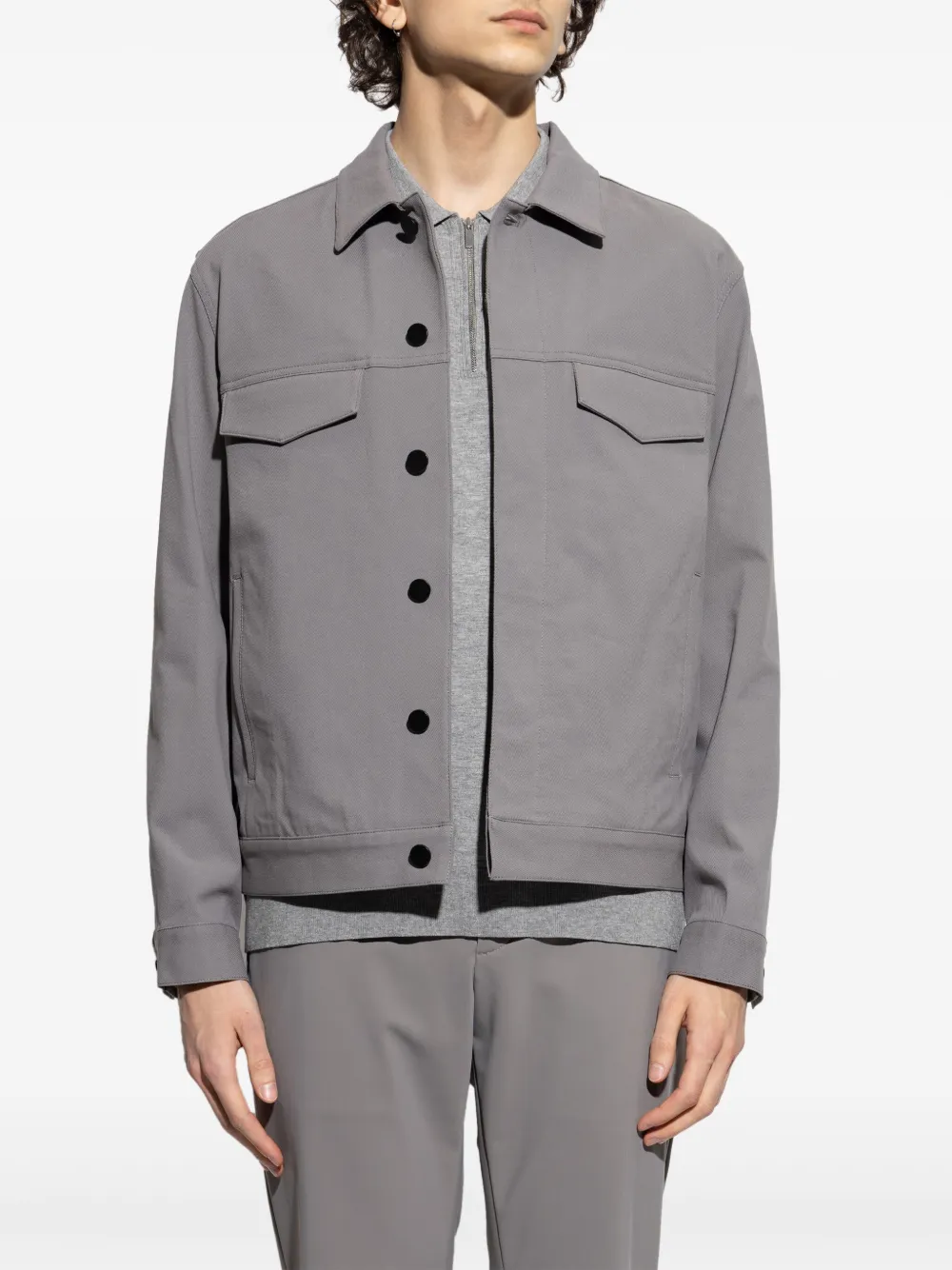 Theory River Trucker jack Grijs