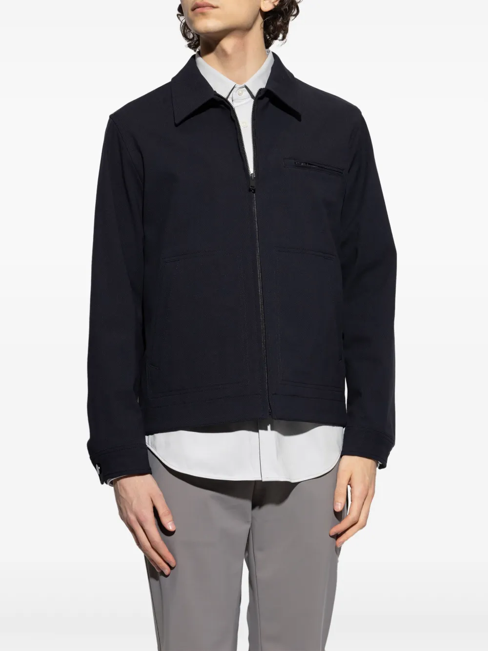 Theory Neoteric twill cargo jack Blauw