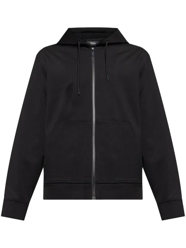 theory・ブラック フルジップ パーカー ルーズフィット Theory ジップアップ パーカー | ブラック | FARFETCH JP