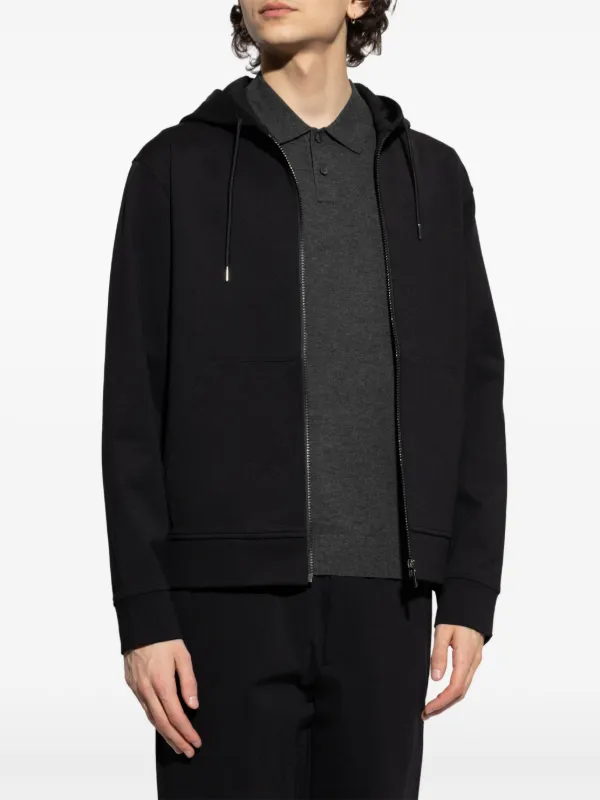 theory・ブラック フルジップ パーカー ルーズフィット Theory ジップアップ パーカー | ブラック | FARFETCH JP
