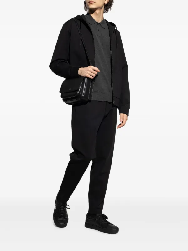 theory・ブラック フルジップ パーカー ルーズフィット Theory ジップアップ パーカー | ブラック | FARFETCH JP