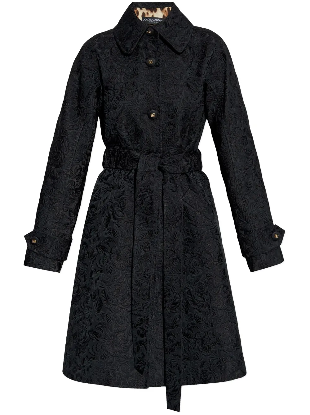 Dolce & Gabbana Cappotto con motivo a fiori | nero | Image 1