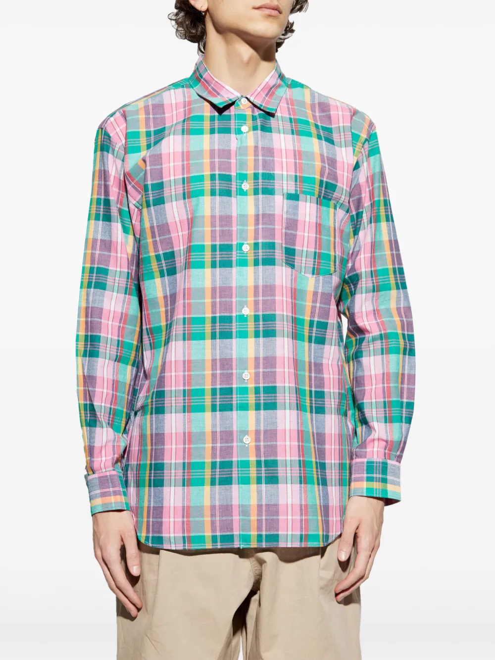 Comme Des Garçons Shirt checked shirt - Groen