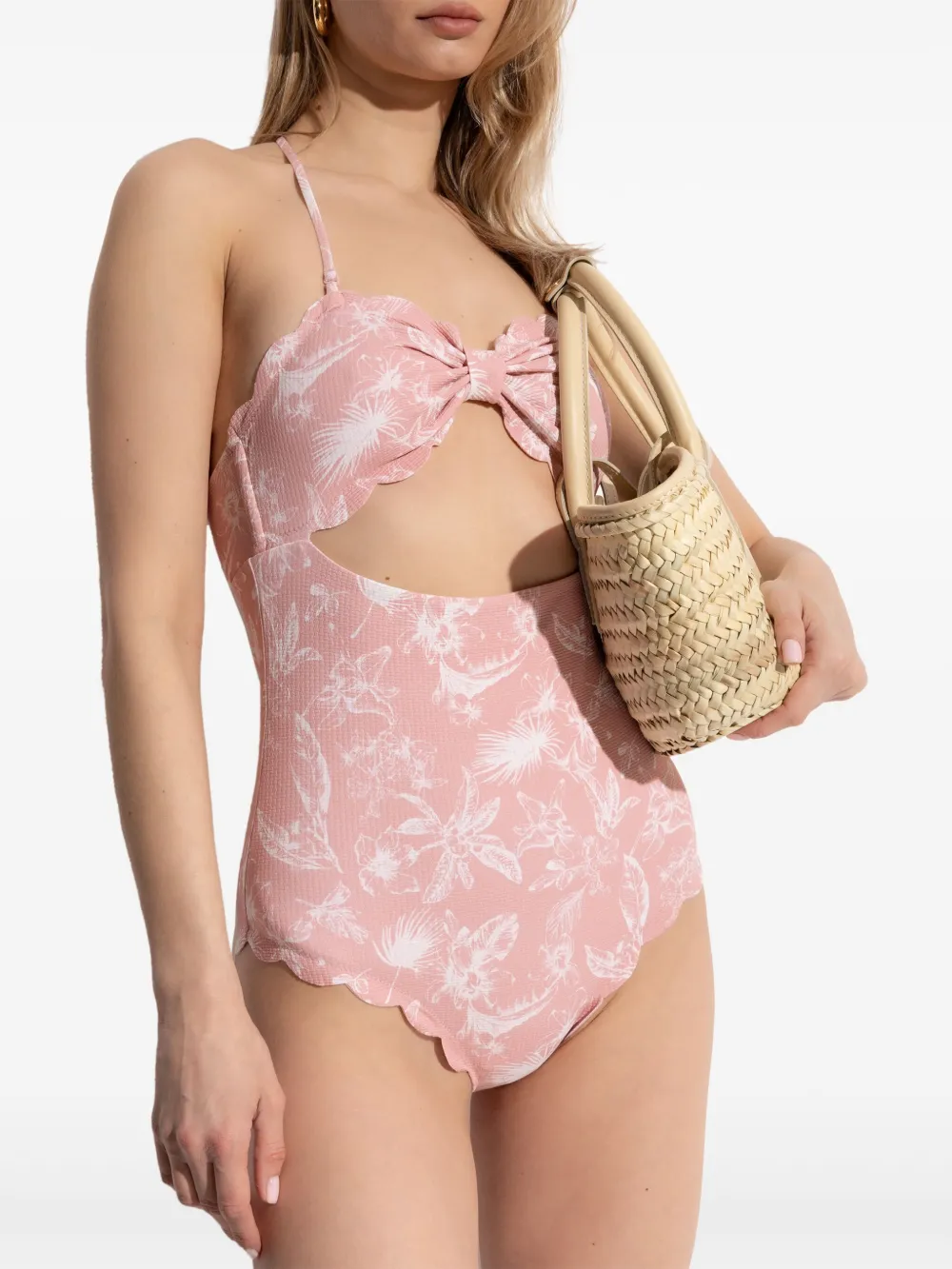 Marysia floral-print swimsuit - Roze