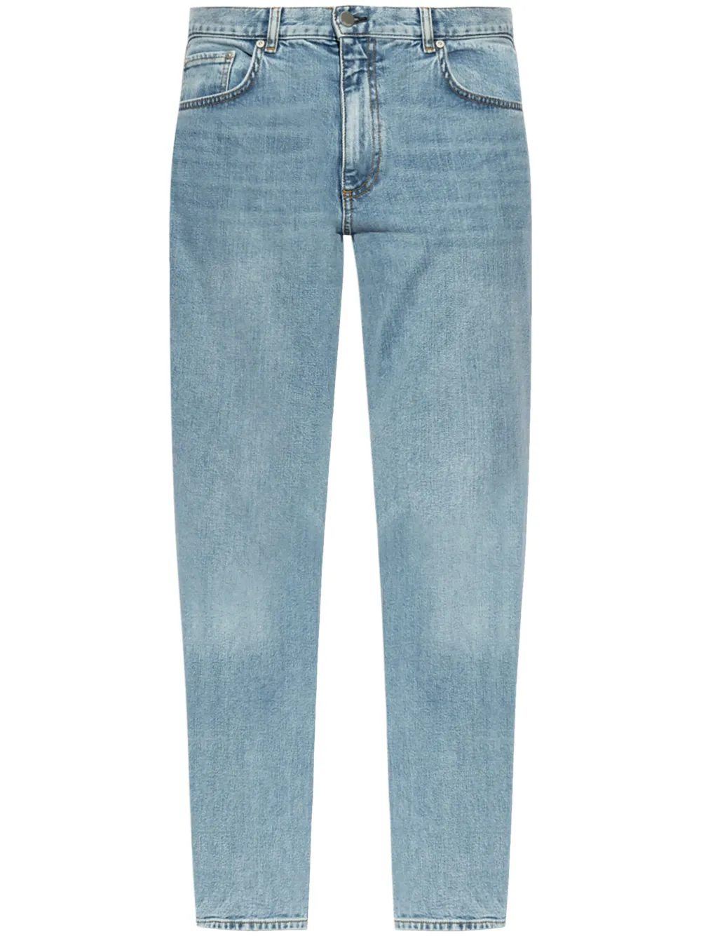 Theory Jeans met logopatch Blauw