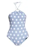 Marysia dot-print swimsuit - Blue