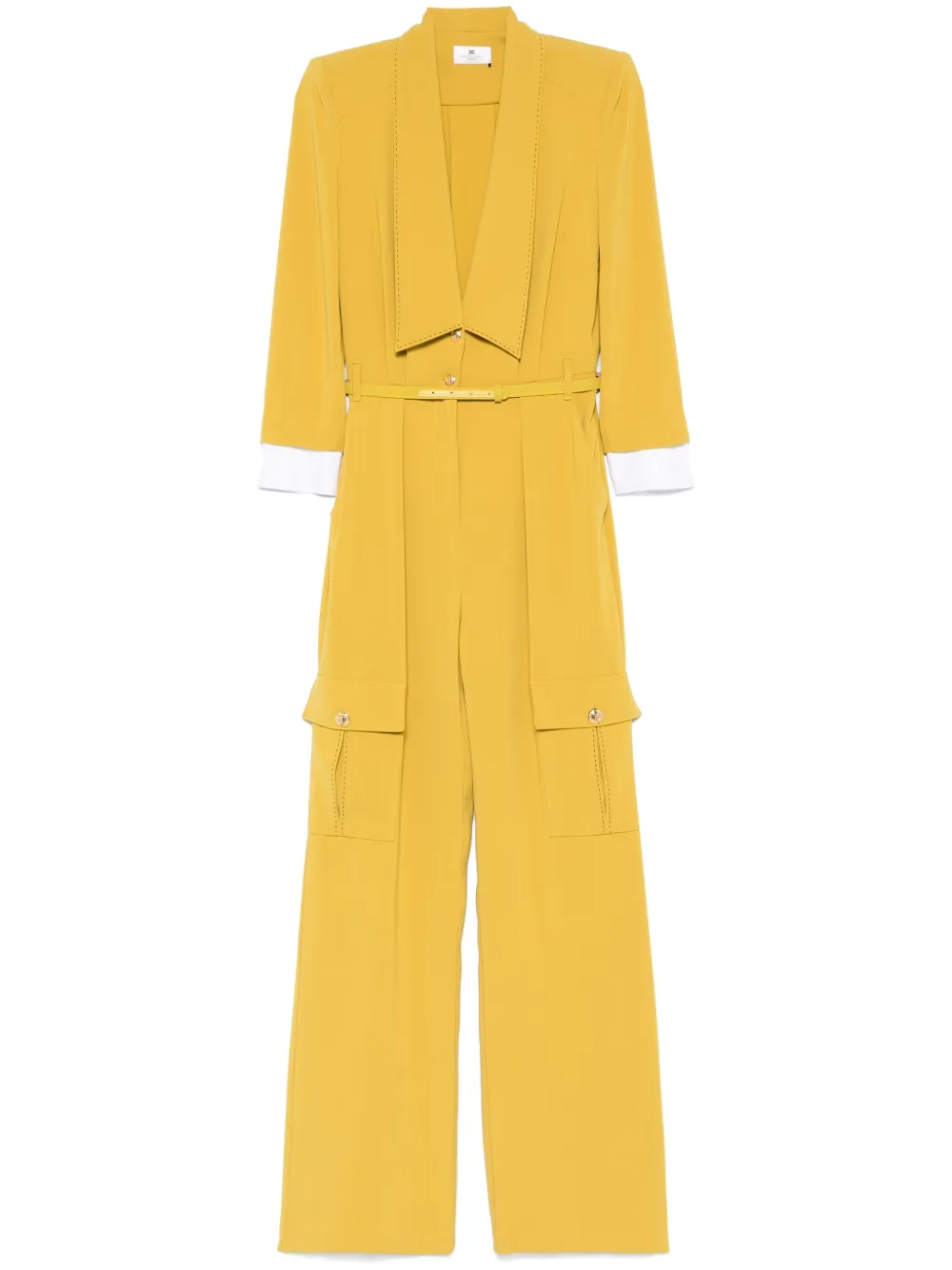 Elisabetta Franchi Crêpe jumpsuit Geel