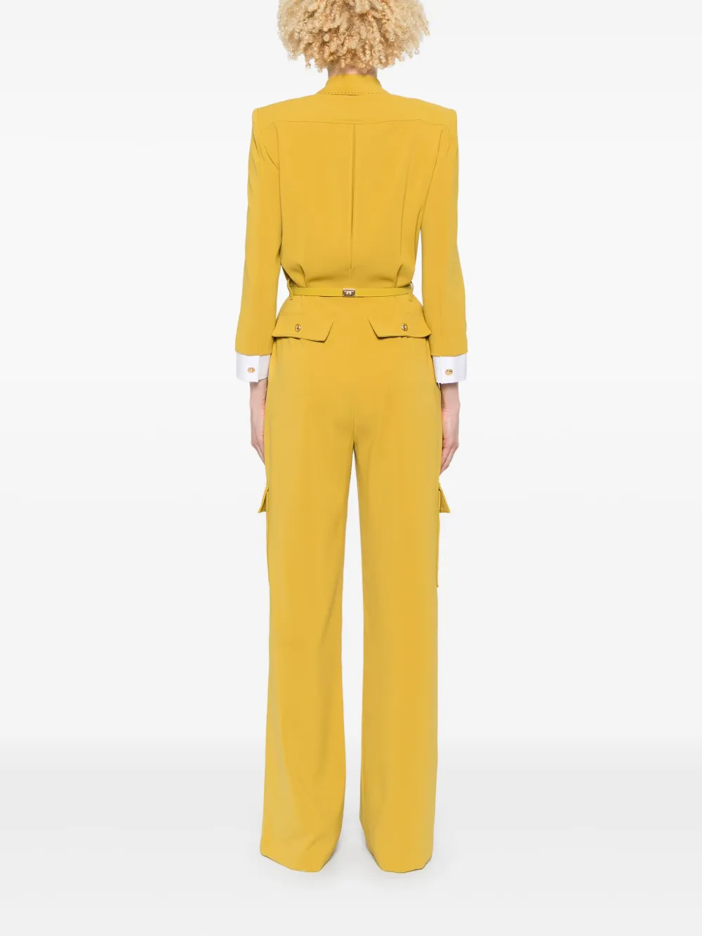 Elisabetta Franchi Crêpe jumpsuit Geel