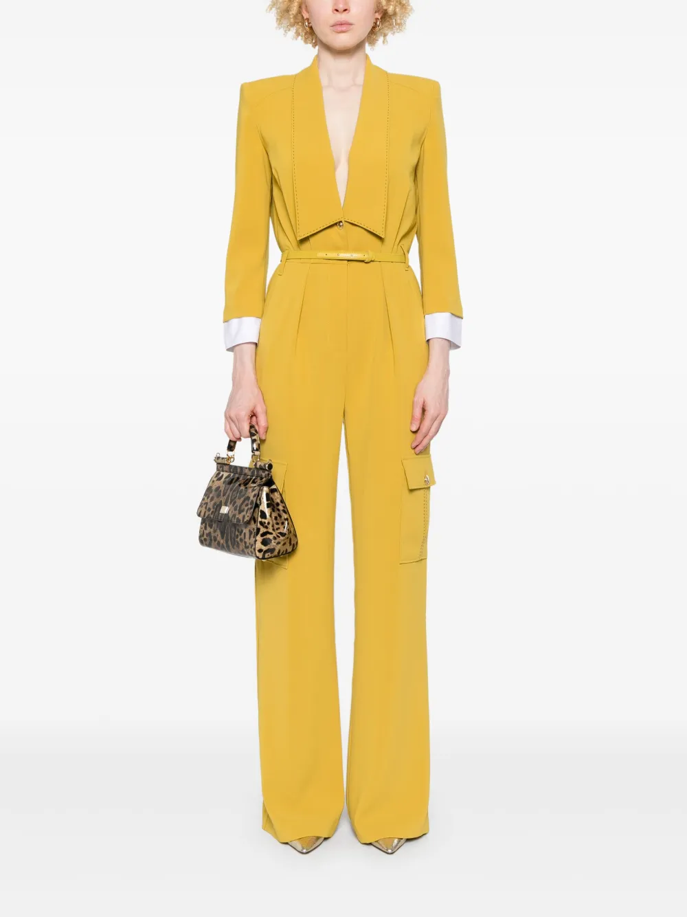 Elisabetta Franchi Crêpe jumpsuit - Geel