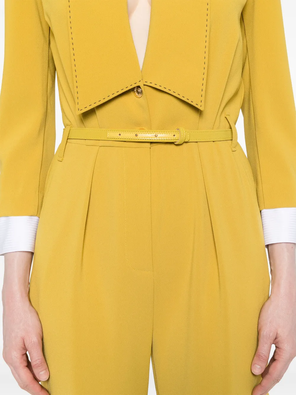 Elisabetta Franchi Crêpe jumpsuit Geel