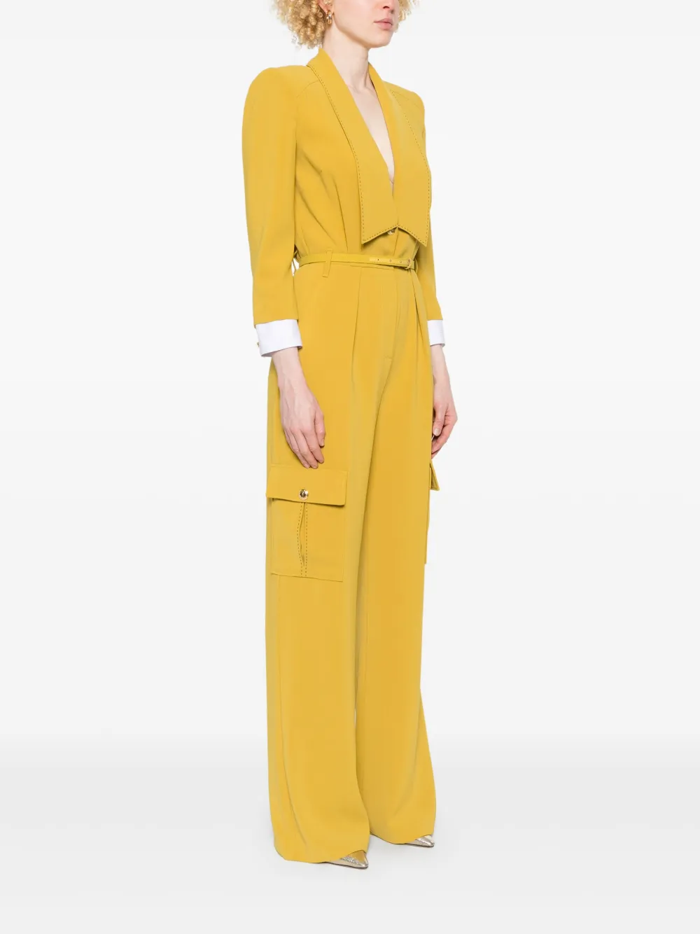 Elisabetta Franchi Crêpe jumpsuit Geel