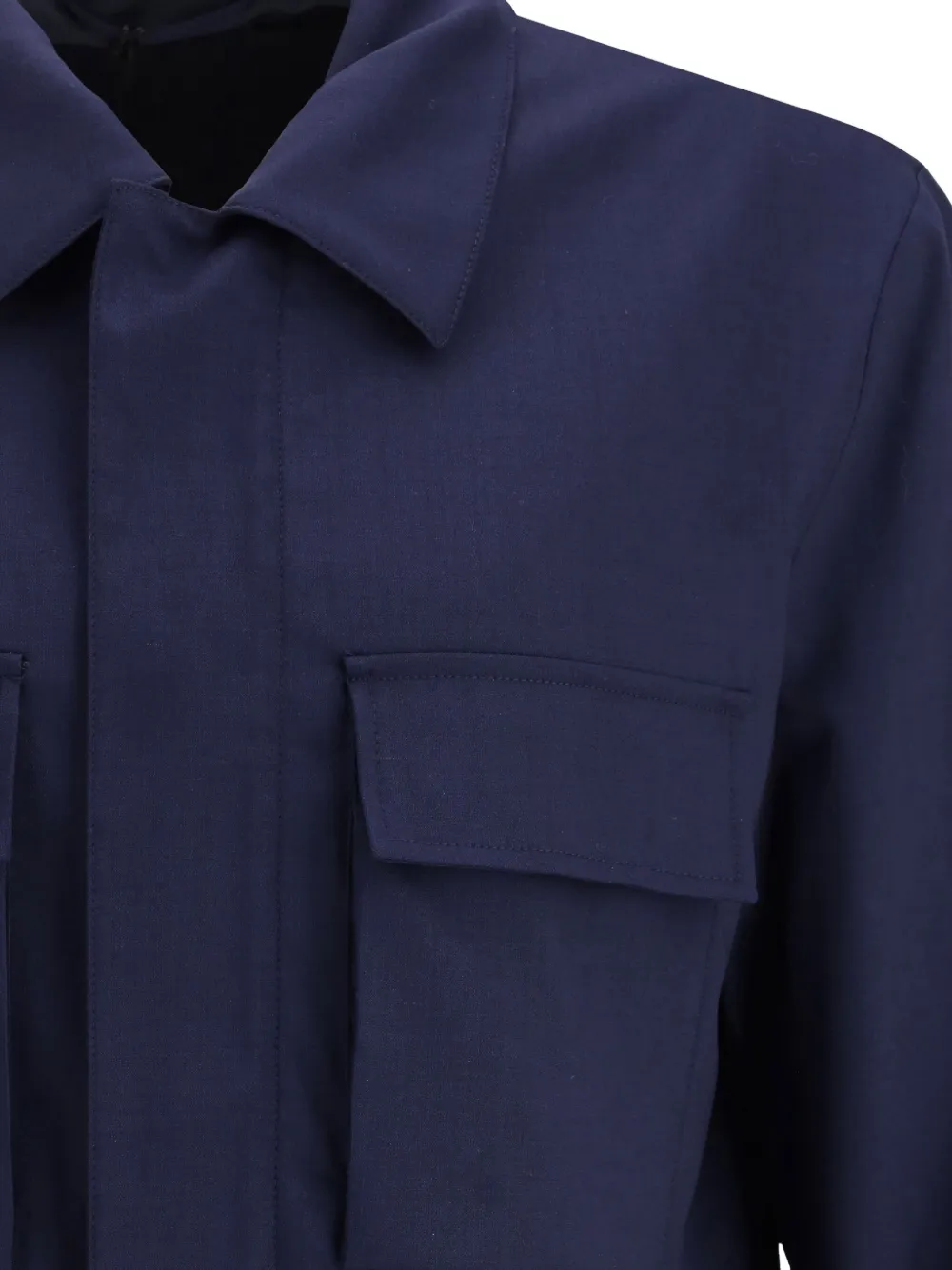 Shop Kiton Patch-pocket Overshirt In Blue