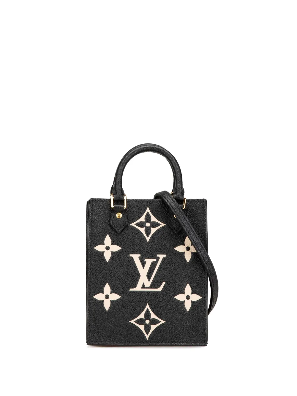 Louis Vuitton Pre-Owned 2021 Bicolor Monogram Empreinte Petit Sac Plat satchel | Black | Image 1