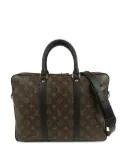 Louis Vuitton Pre-Owned 2017 Monogram Macassar Porte Documents Voyage business bag - Brown