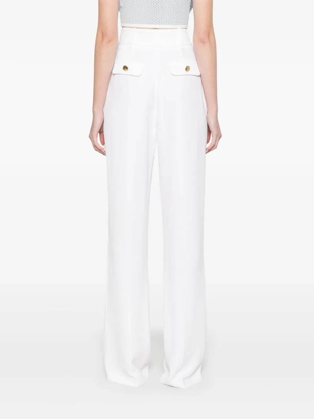 Elisabetta Franchi Crêpe broek Wit