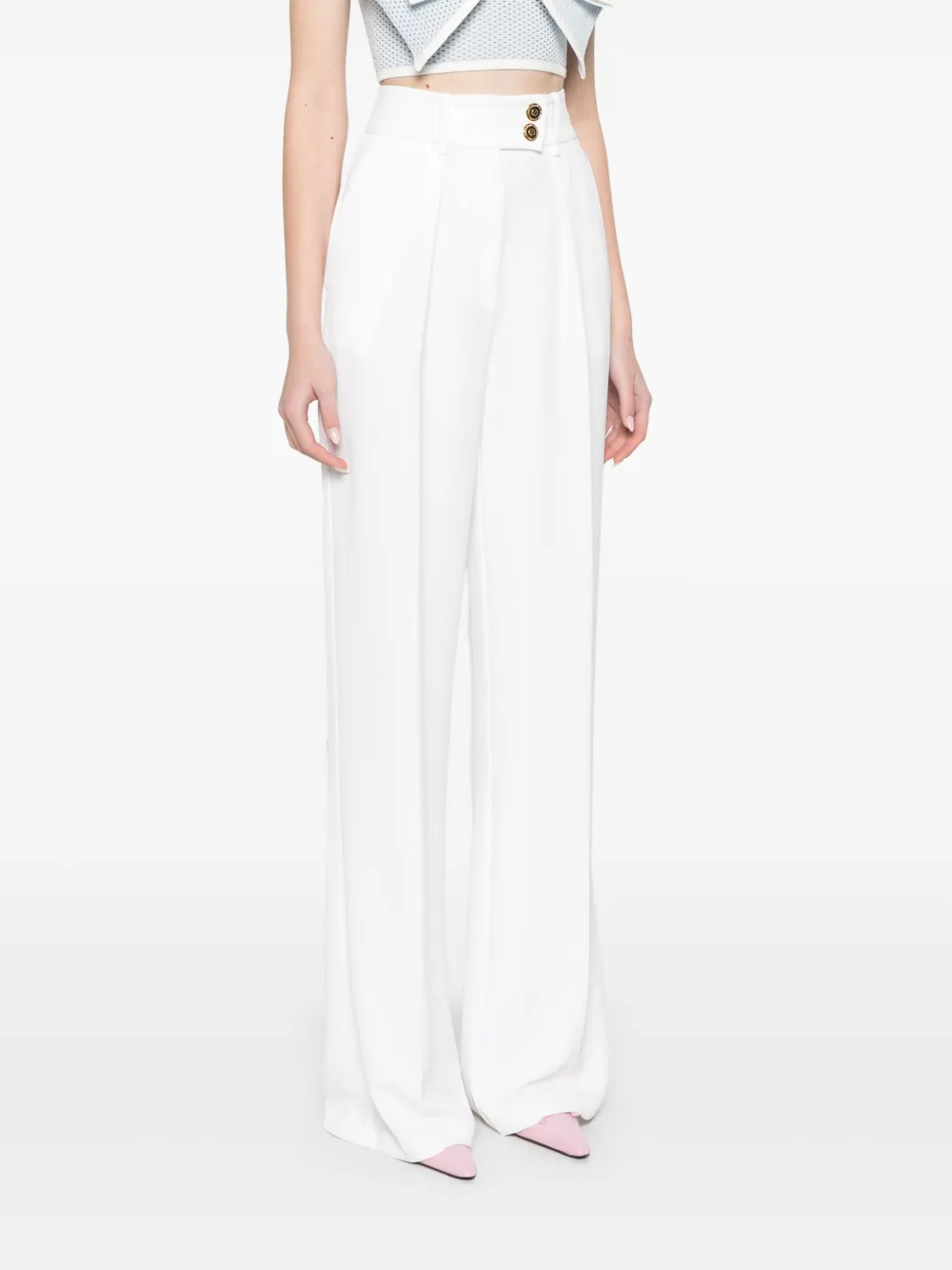 Elisabetta Franchi Crêpe broek Wit