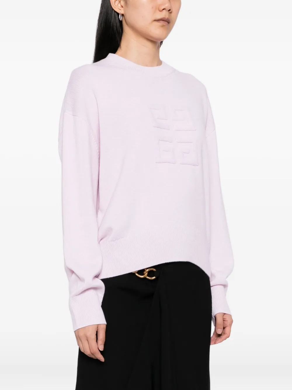 Givenchy Logo-embroidered Jumper In Purple