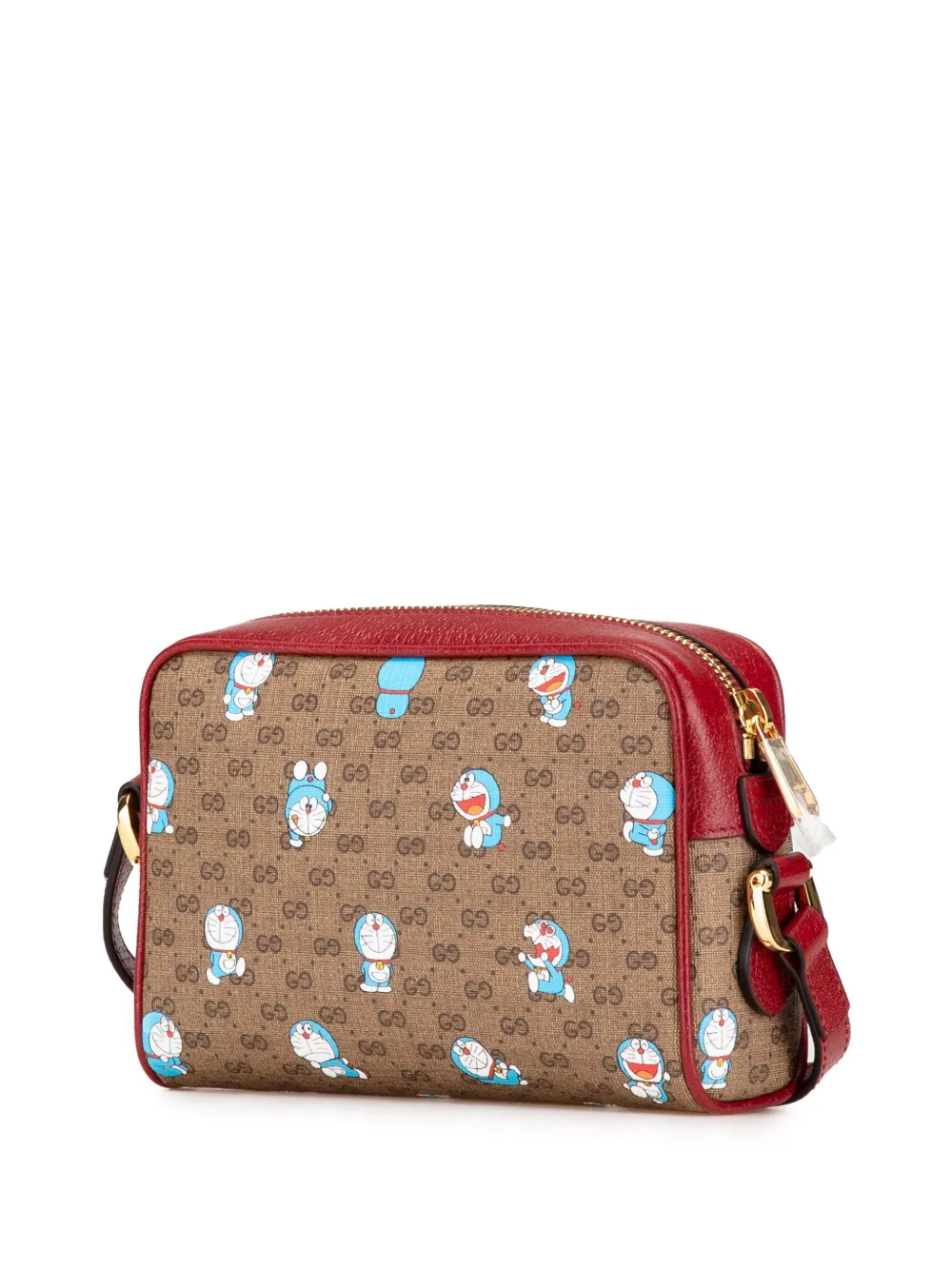 Gucci Pre-Owned 2016-2024 Doraemon Mini GG Supreme crossbodytas - Bruin