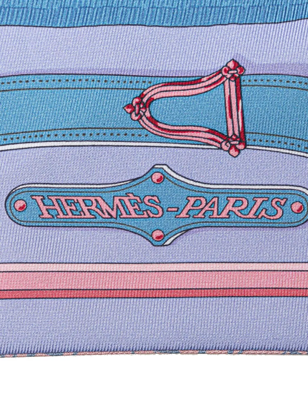 Hermès Pre-Owned 1900s Maxi Cavalcadour a Cheval Twilly zijden sjaal - Blauw