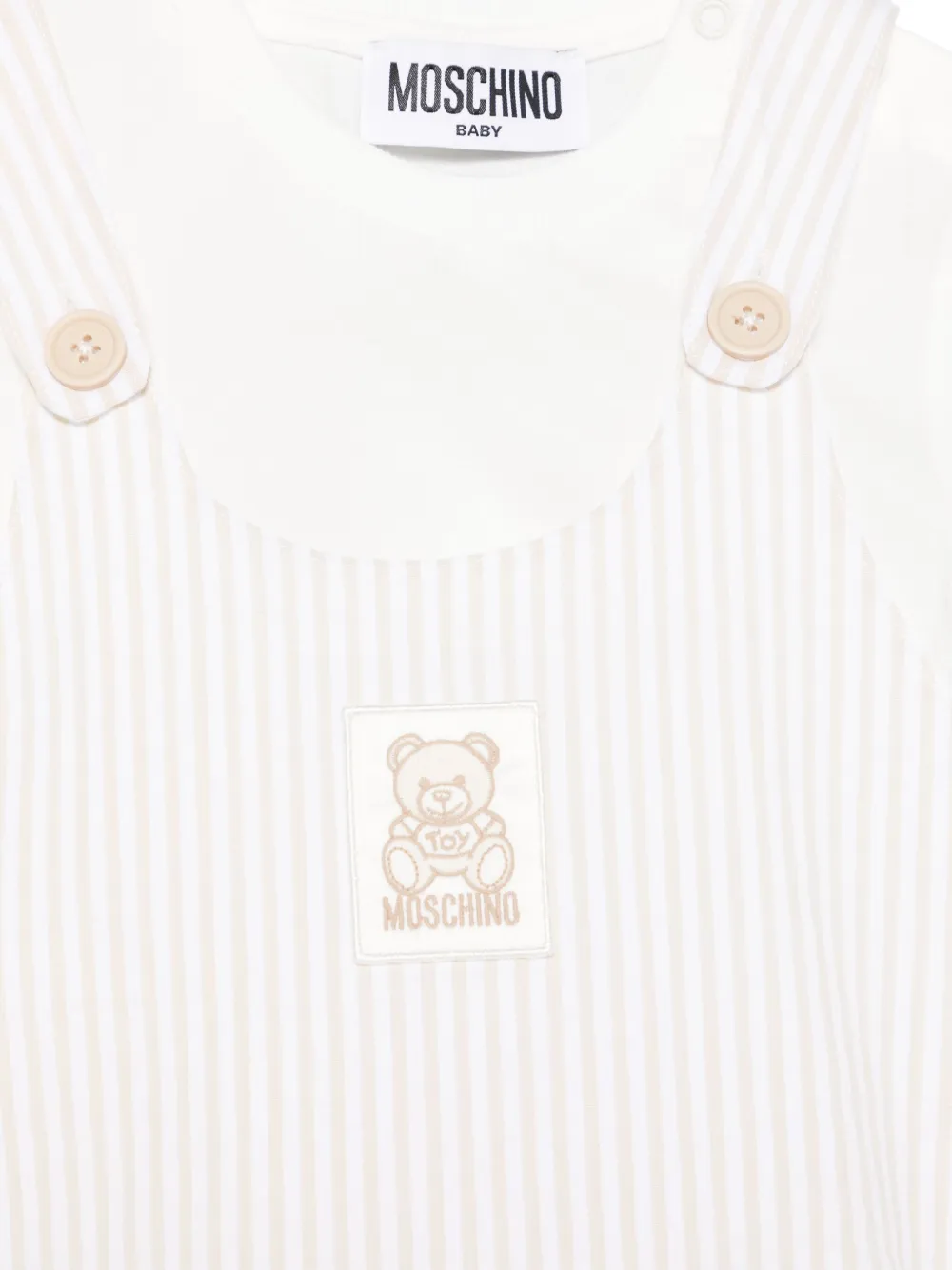 Moschino Kids T-shirt e salopette a righe | Babywear | Image 3