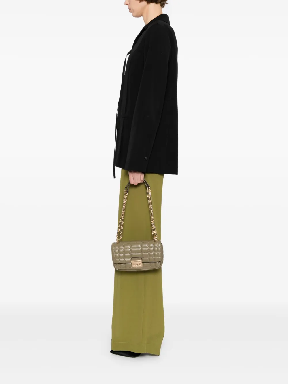 Michael Kors Schoudertas met ketting - Groen