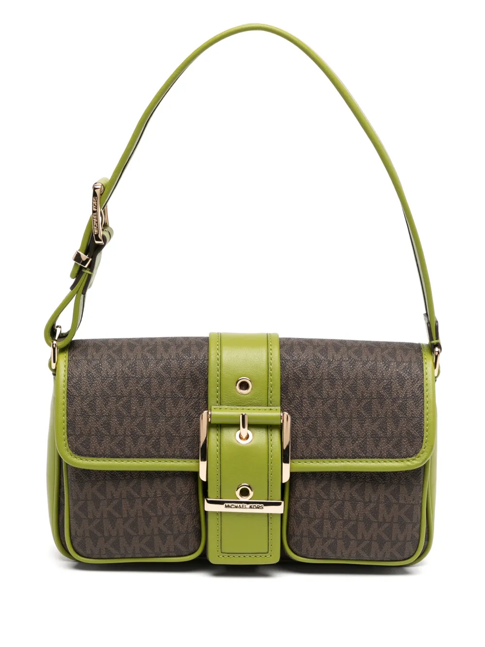 Michael Kors モノグラム ショルダーバッグ - グリーン Michael Kors モノグラム ショルダーバッグ - グリーン