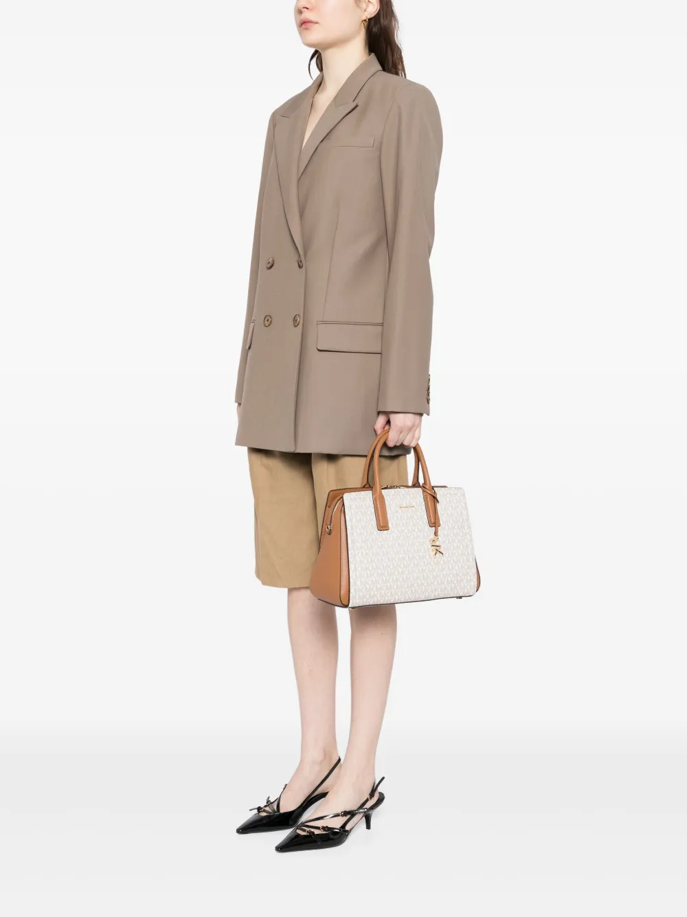 Michael Kors Shopper met logoprint - Bruin