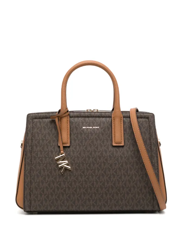Michael Kors Logo Print Tote Bag Brown FARFETCH VN