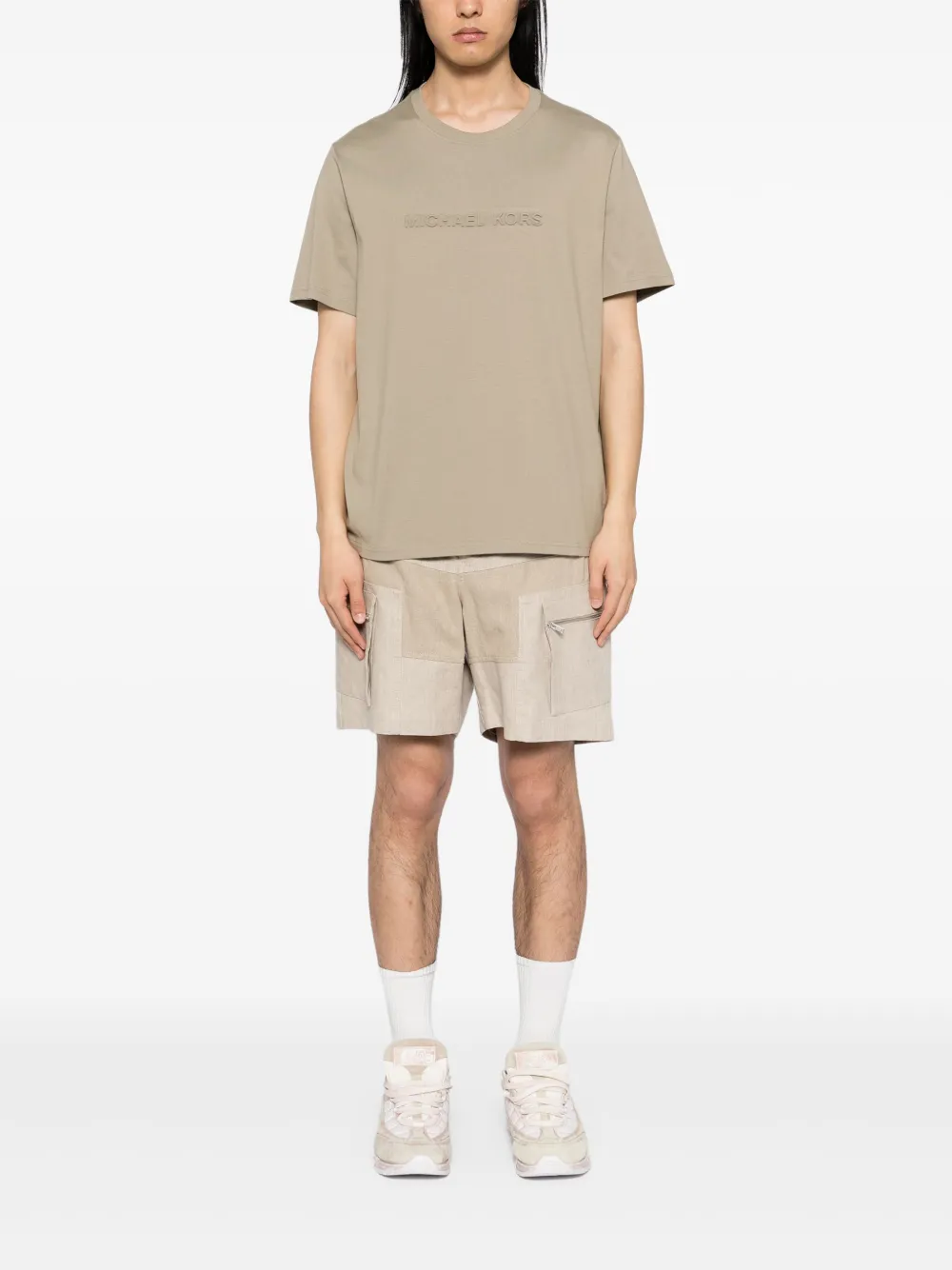 Michael Kors T-shirt met geborduurd logo - Beige