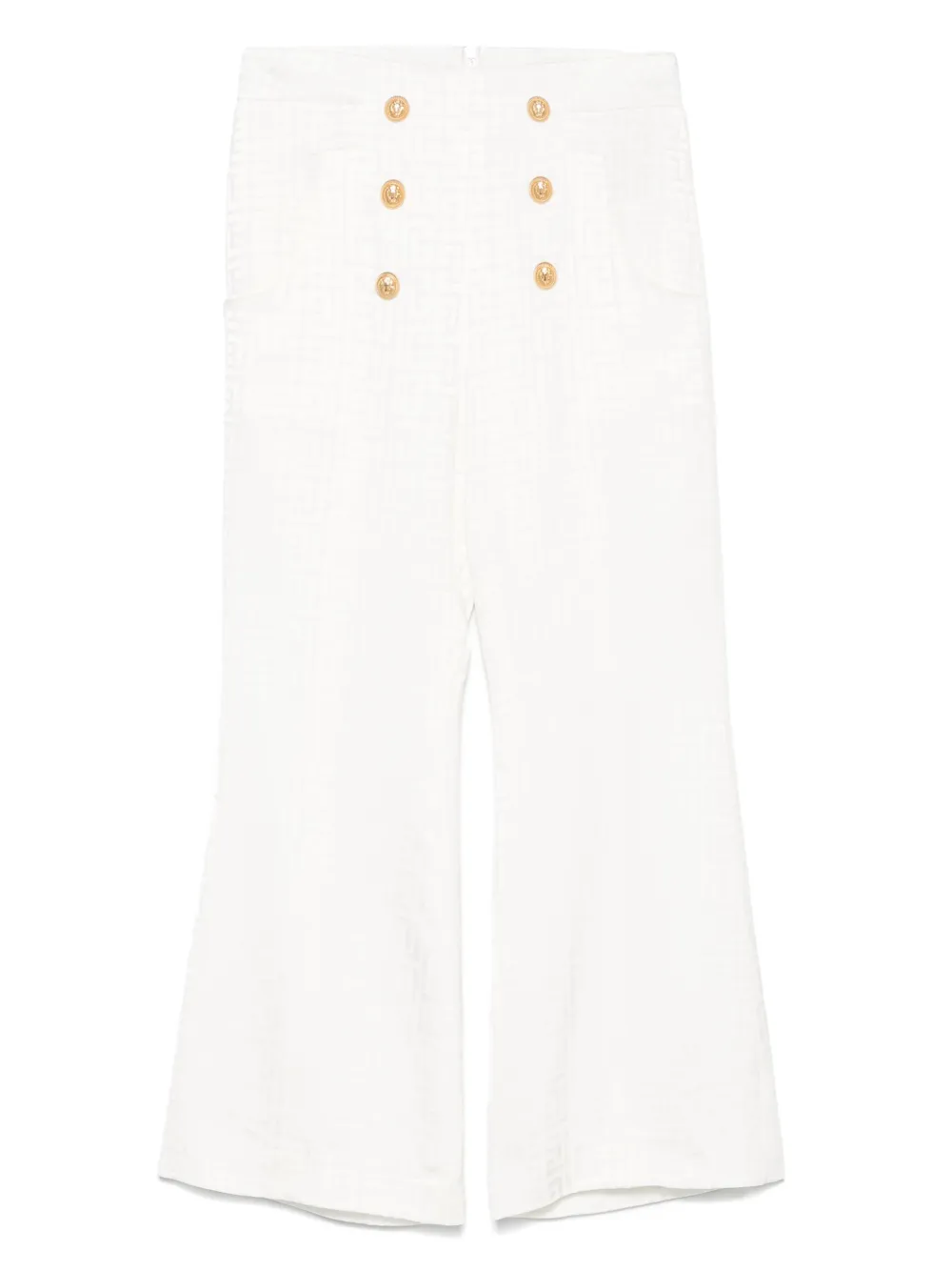 Balmain Kids Broek met jacquard Beige