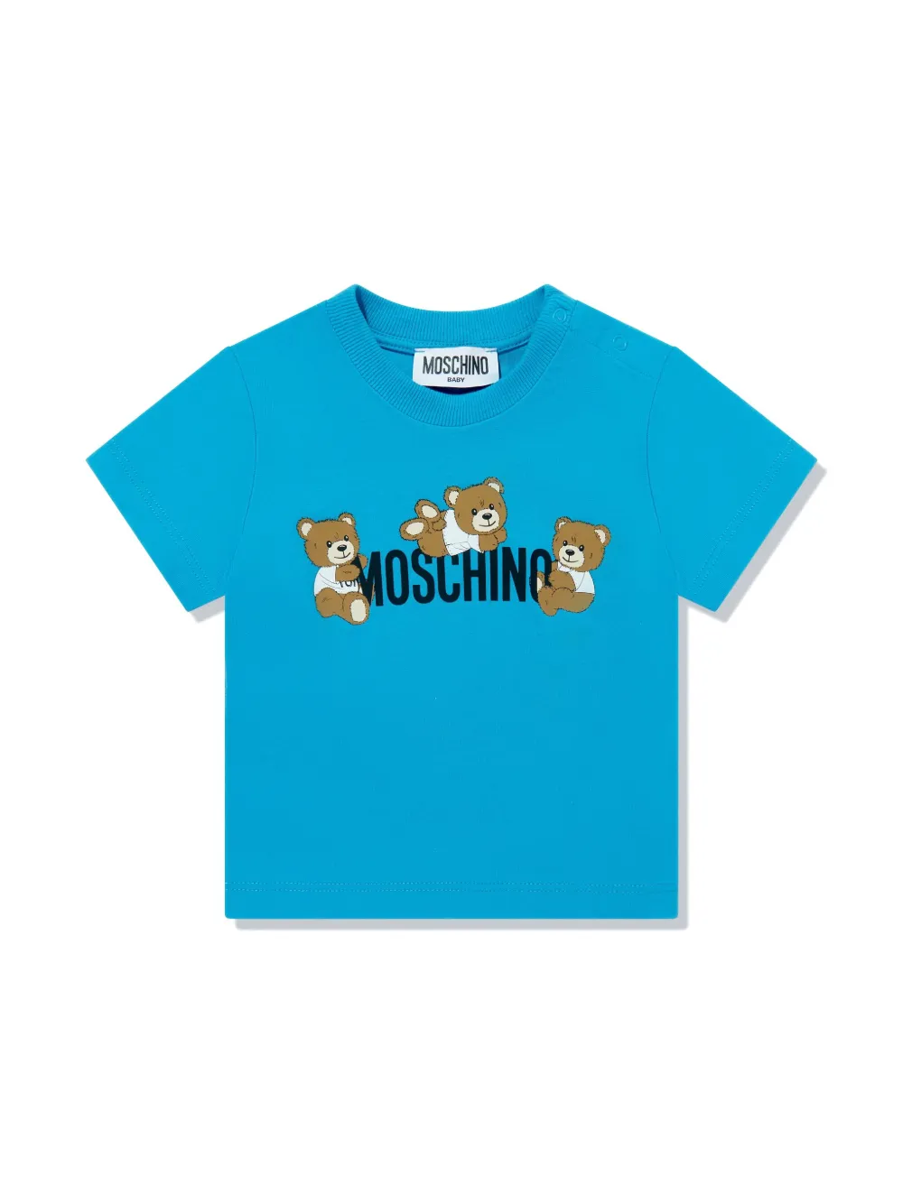 Moschino Kids Katoenen top en shorts Blauw