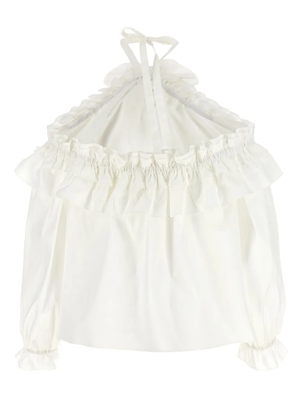 Carolina Herrera off-shoulder blouse - Wit