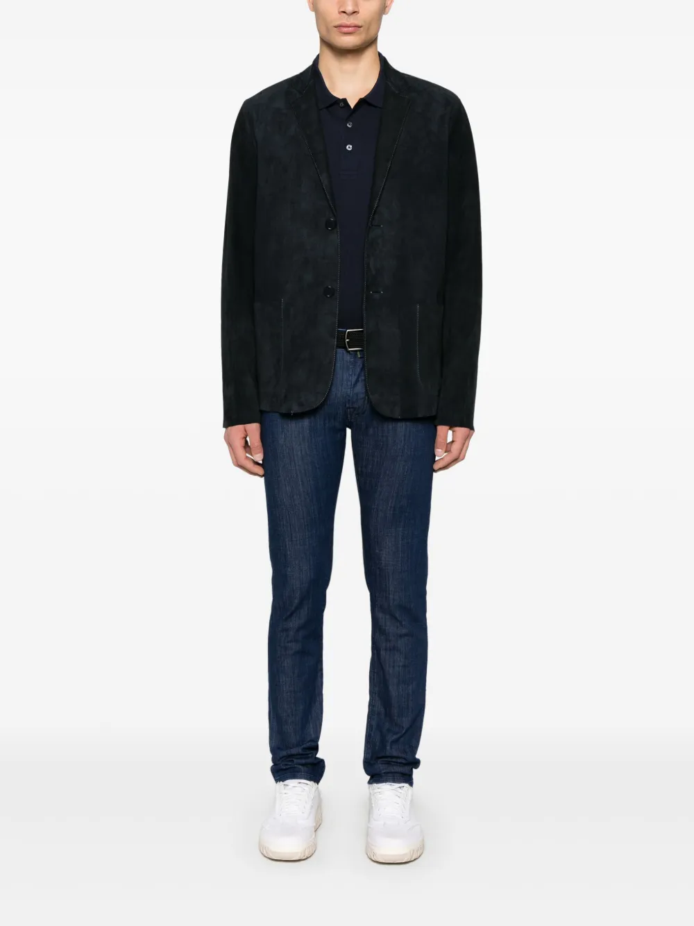 Salvatore Santoro Suède blazer - Blauw