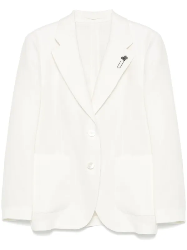 アウターその他 LARDINI Woman Blazer White P5MAUDEESIF64404 110 Lardini Linen Blazer | White | FARFETCH