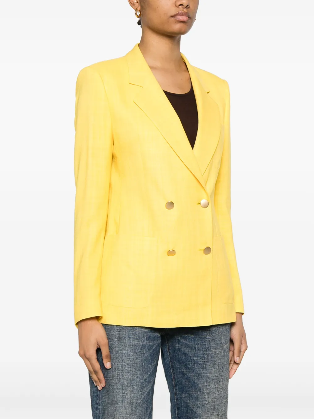 Tagliatore Blazer met dubbele rij knopen Geel