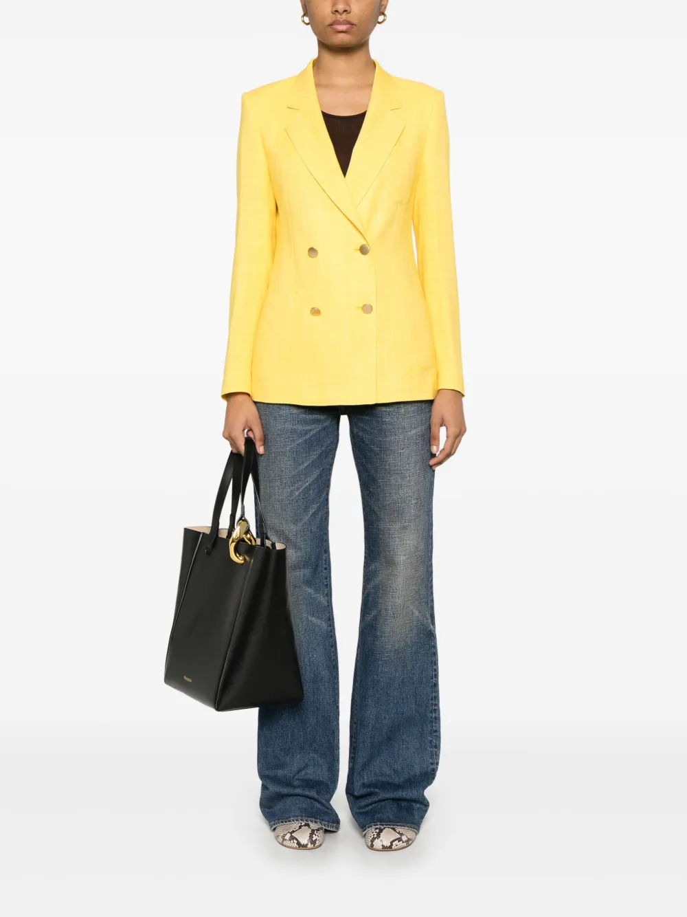 Tagliatore Blazer met dubbele rij knopen Geel