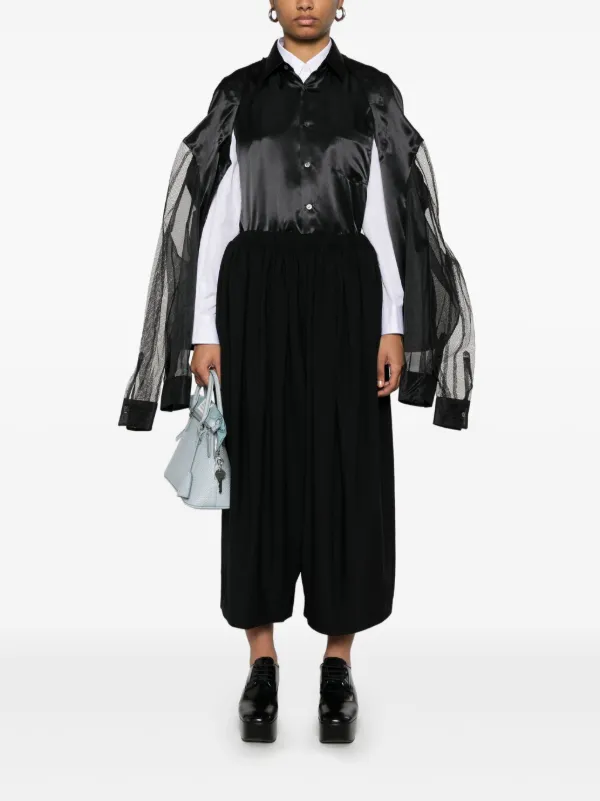 Comme Des Garçons サテンシャツ | ブラック | FARFETCH JP