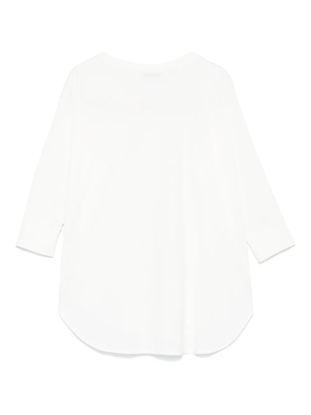 Blanca Vita T-shirt met cropped mouwen - Wit