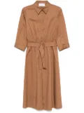 kaos cotton midi dress - Brown