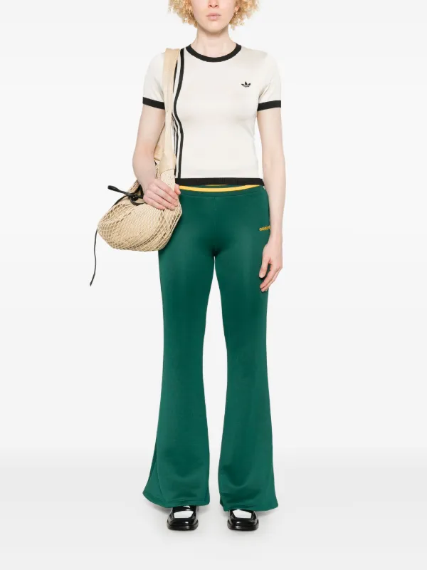 adidas トラックパンツ　フレア　古着　スウェット Adidas フレア トラックパンツ | グリーン | FARFETCH JP
