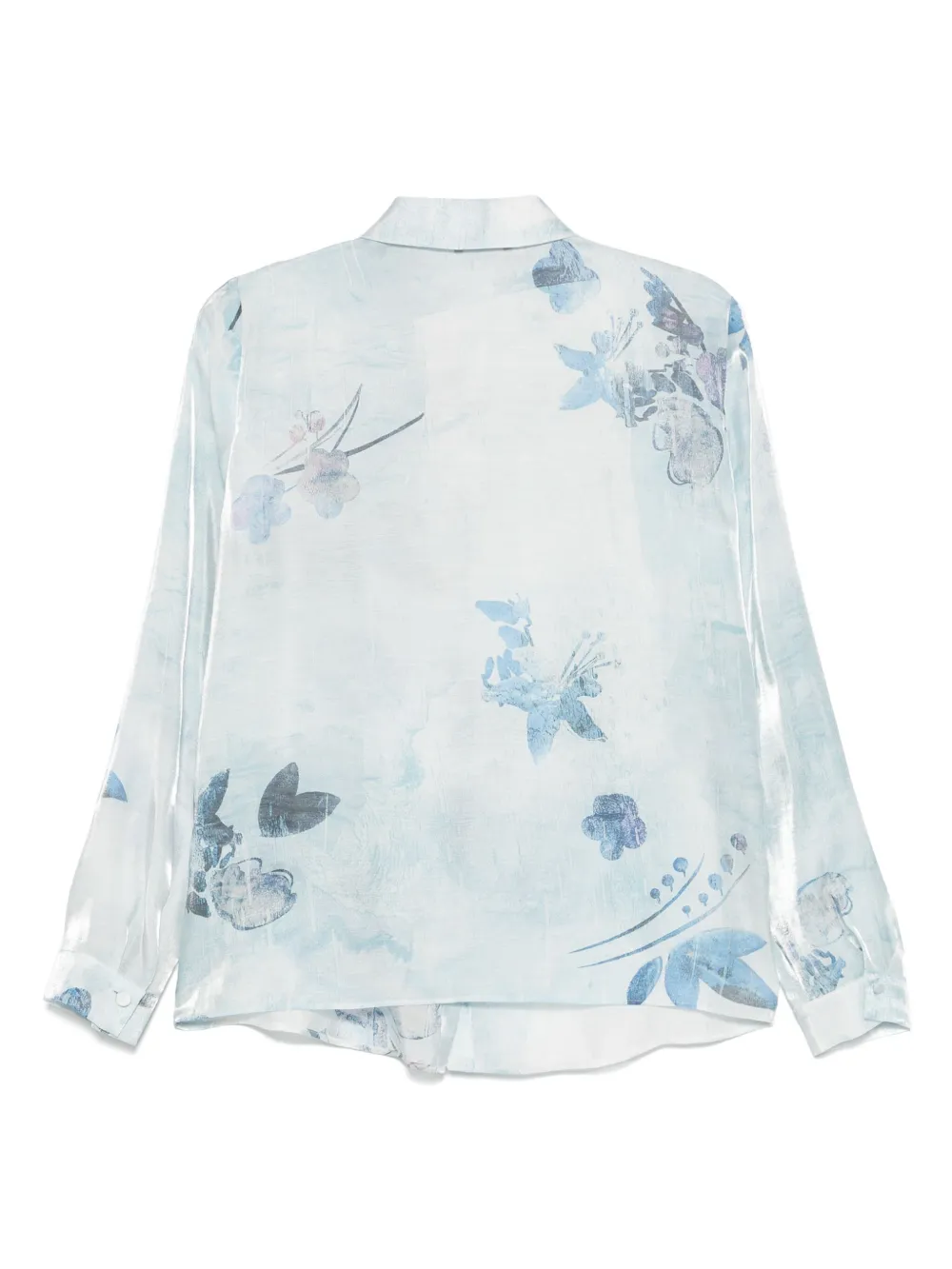 Emporio Armani Blouse met bloemenprint - Blauw