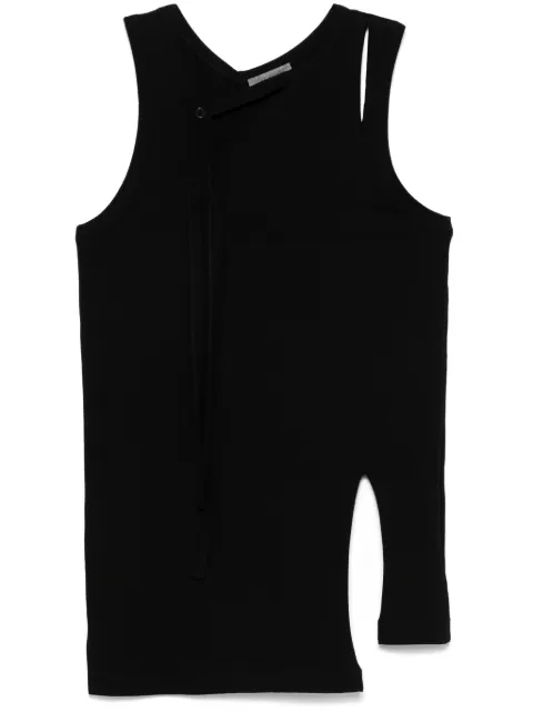 Yohji Yamamoto camiseta con detalle de tira