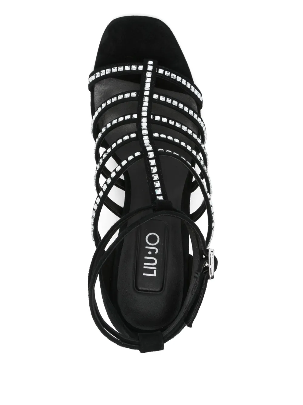 LIU JO 90mm branded-heel sandals Black