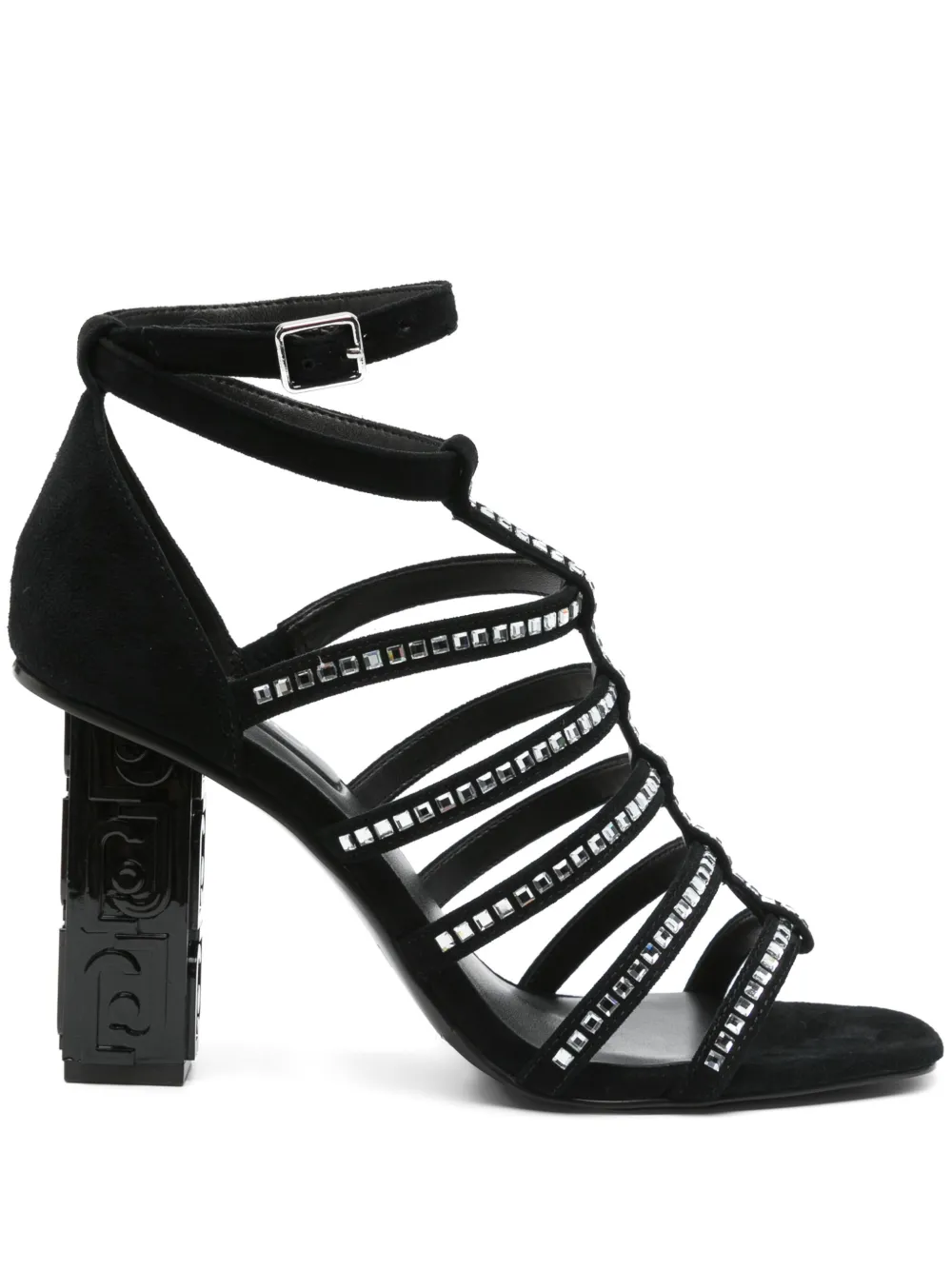 LIU JO 90mm branded-heel sandals Black